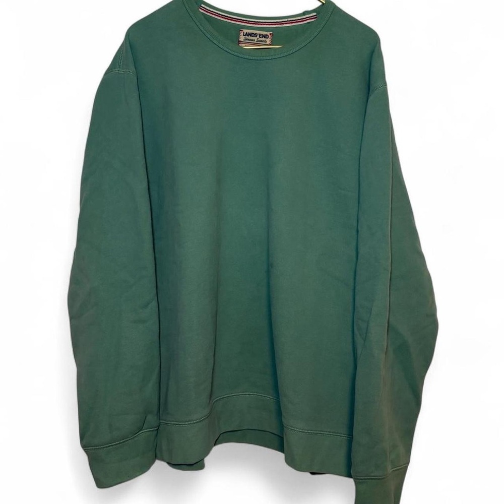 Lands' End Men's Crewneck Sweatshirt - Green